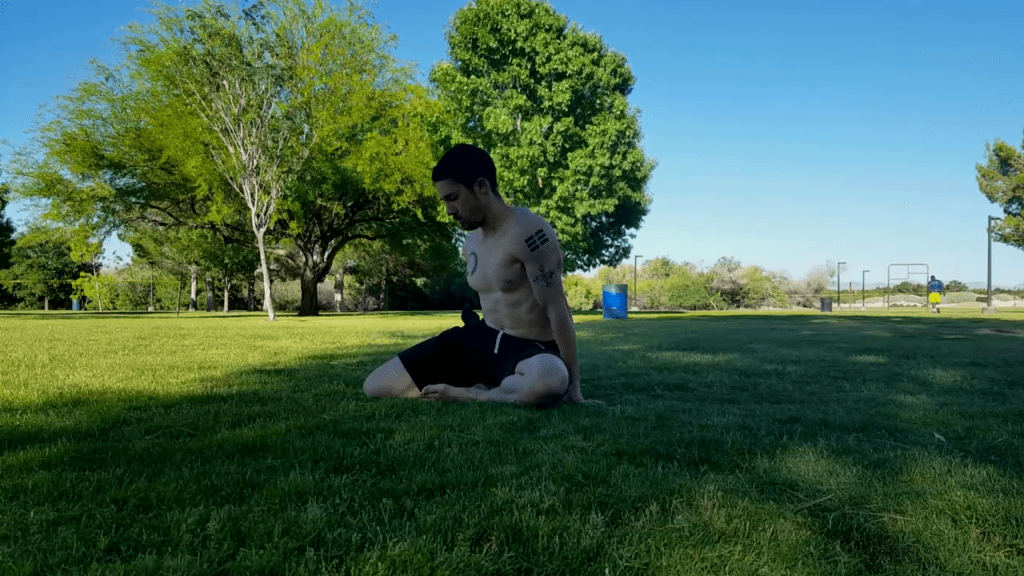 Squat to 90-90 (assisted)